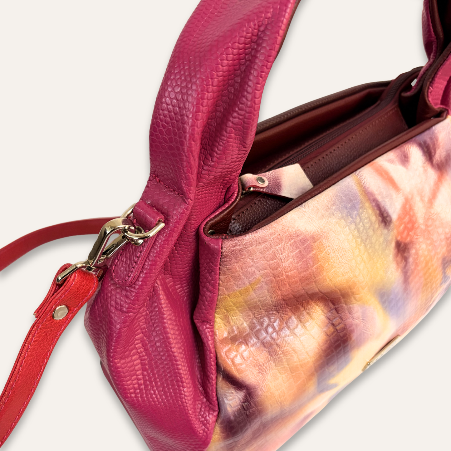 Boho asas fruncidas fucsia