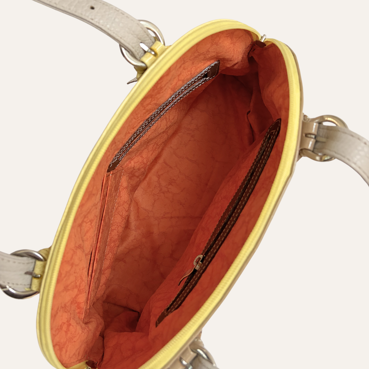 Bolso de franjas cafe combinado