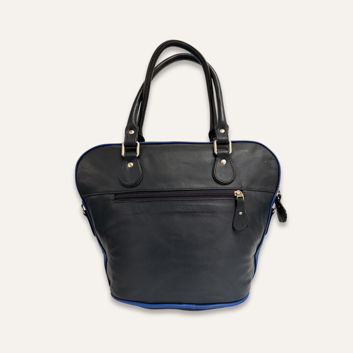 Cartera suave grande azul