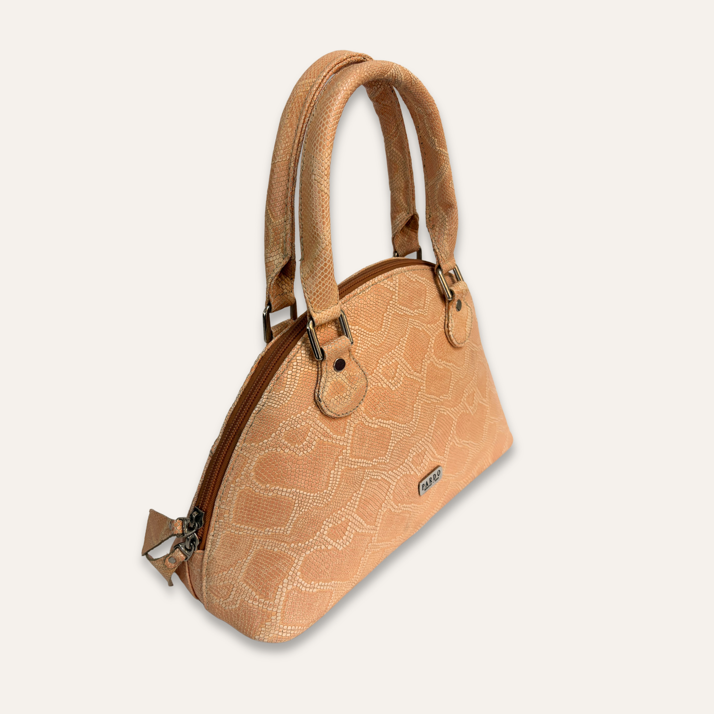 Cartera media luna mandarina