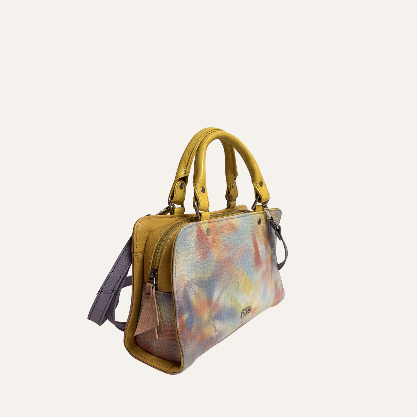 Cartera contorno lila marmolado