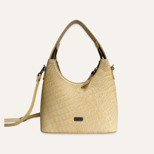 Cartera mediana clasica amarillo mantequilla