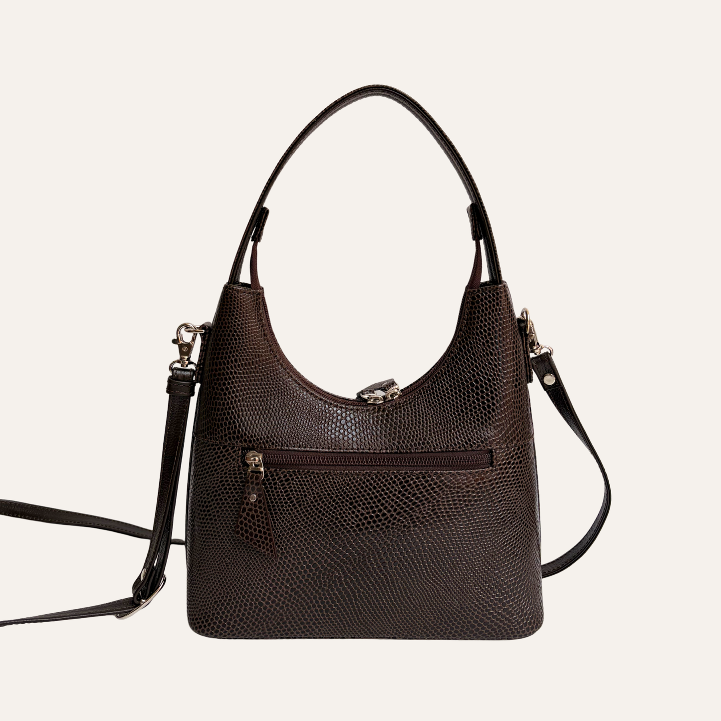 Cartera mediana cafe oscuro