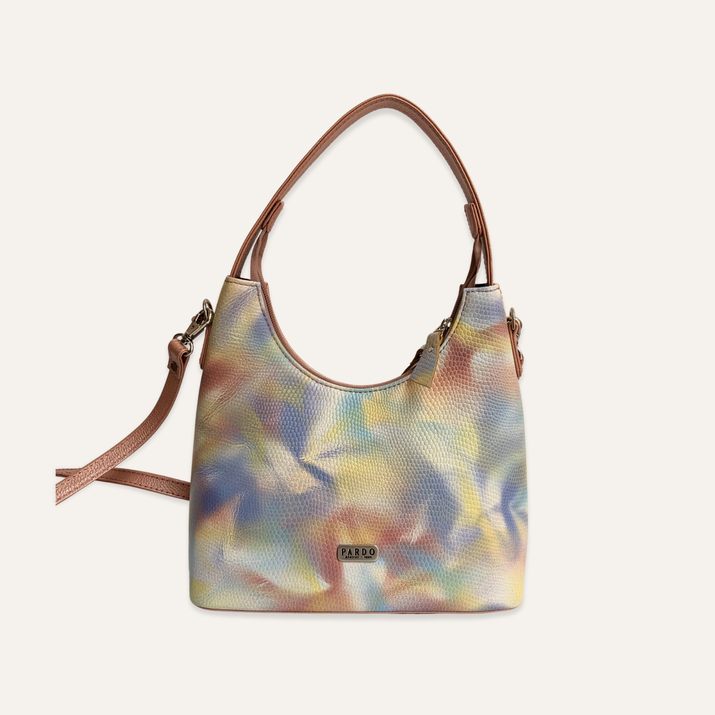 Cartera mediana clasica lila camuflada