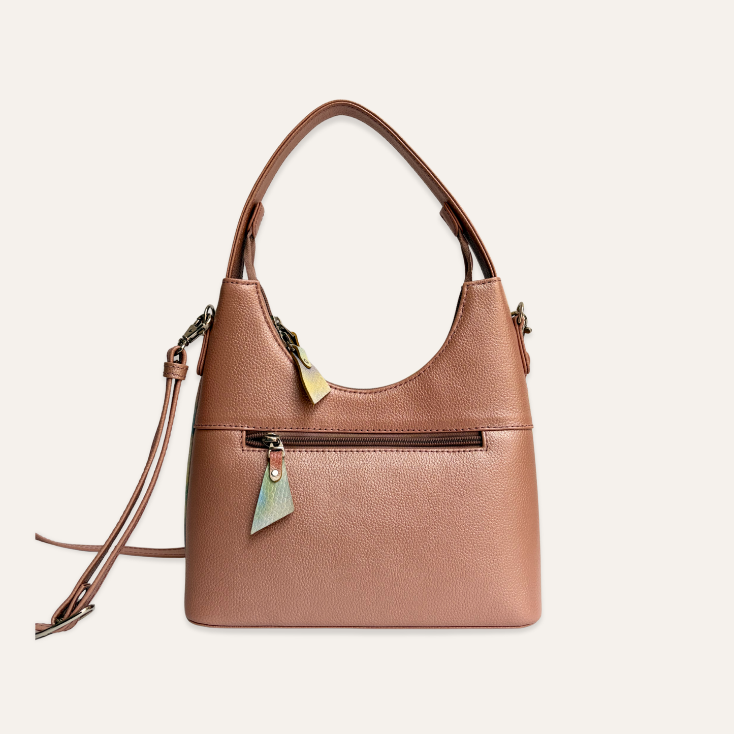 Cartera mediana clasica lila camuflada
