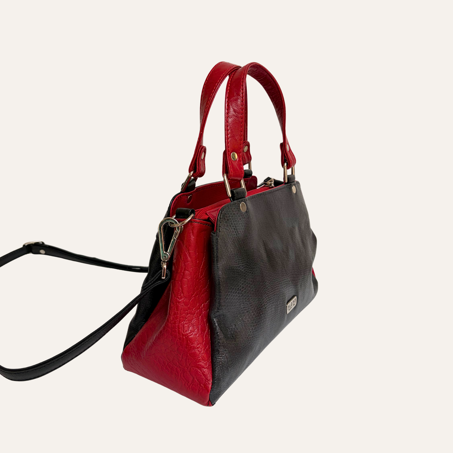 Bolso de mano y bandolera multicompartimientos negro