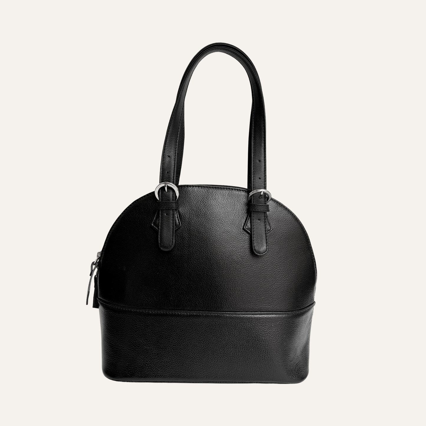 Bolso de franjas mediano negro