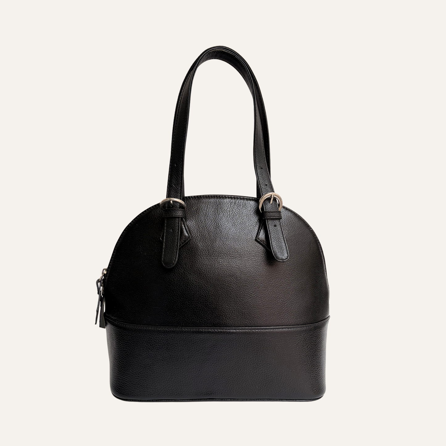 Bolso de franjas mediano negro combinado