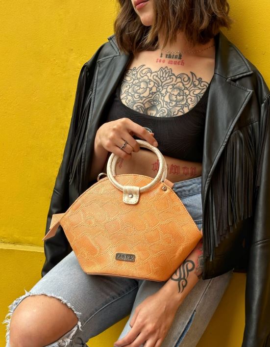 Cartera aura mandarina
