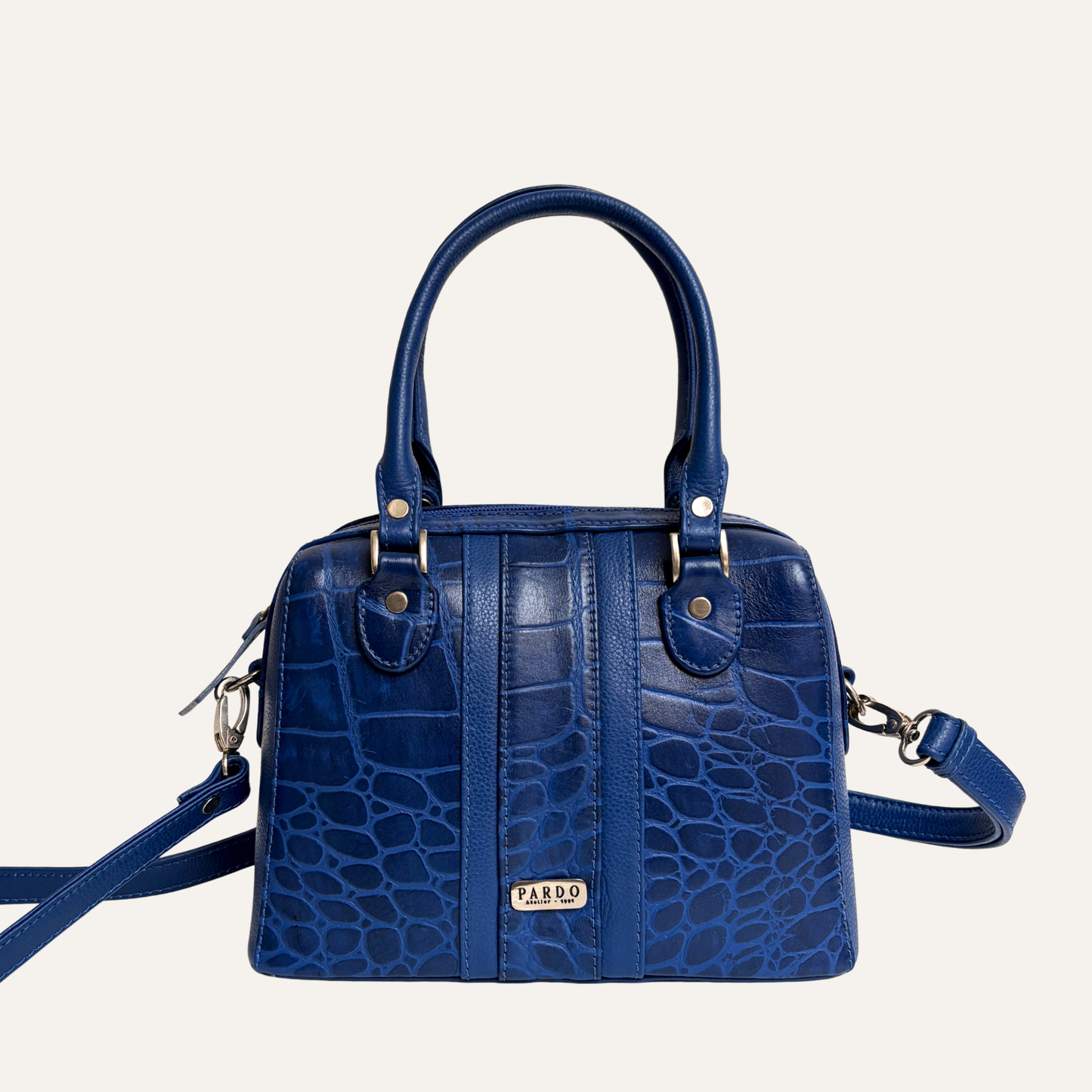 Mini baul franjas azul