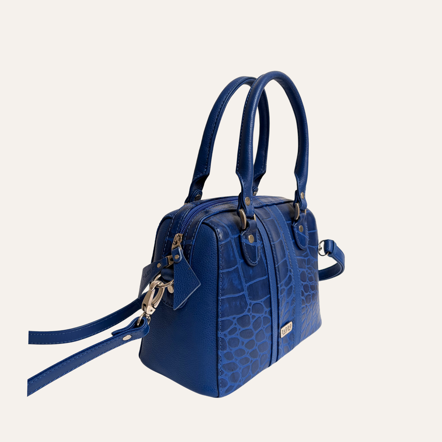 Mini baul franjas azul