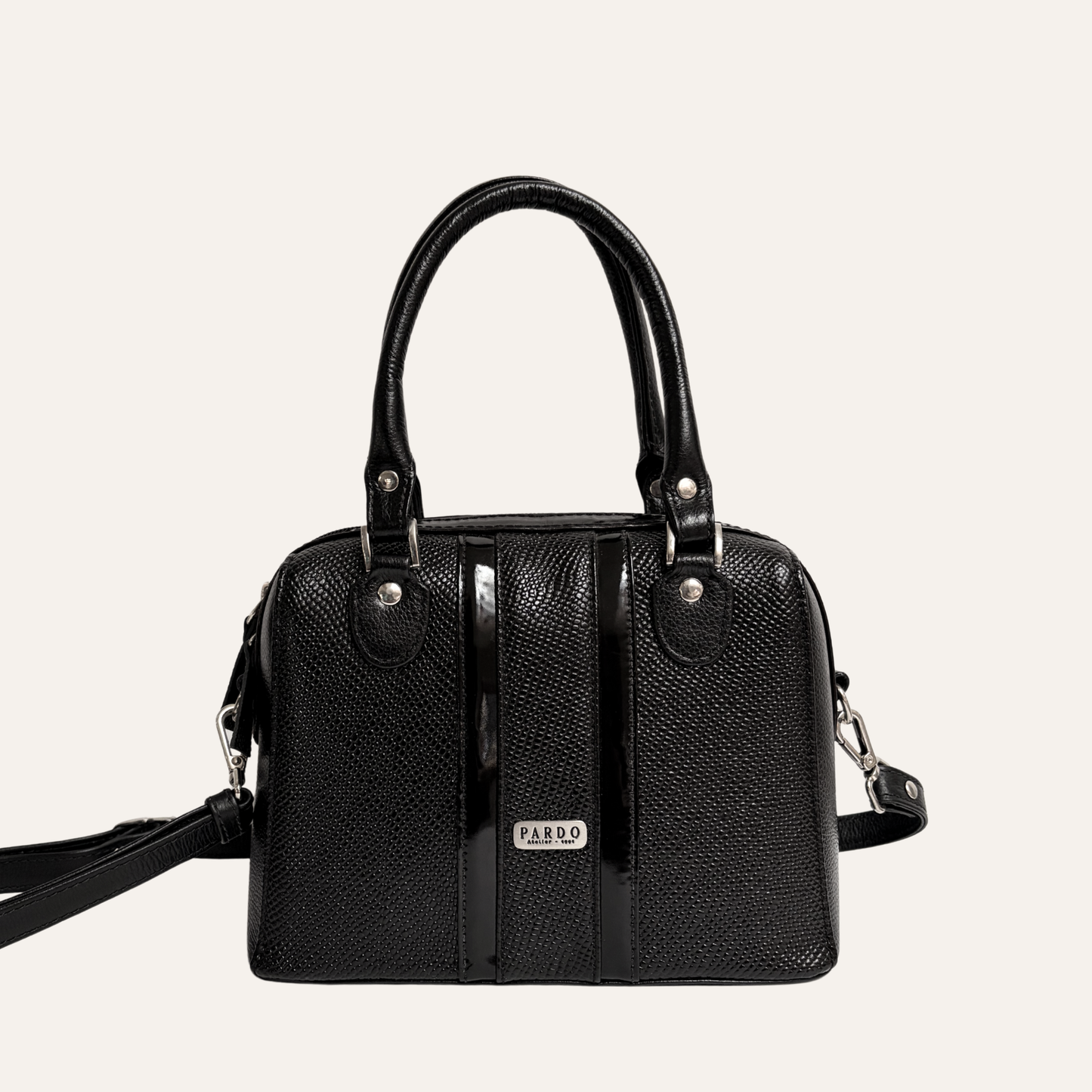 Mini baul franjas negro