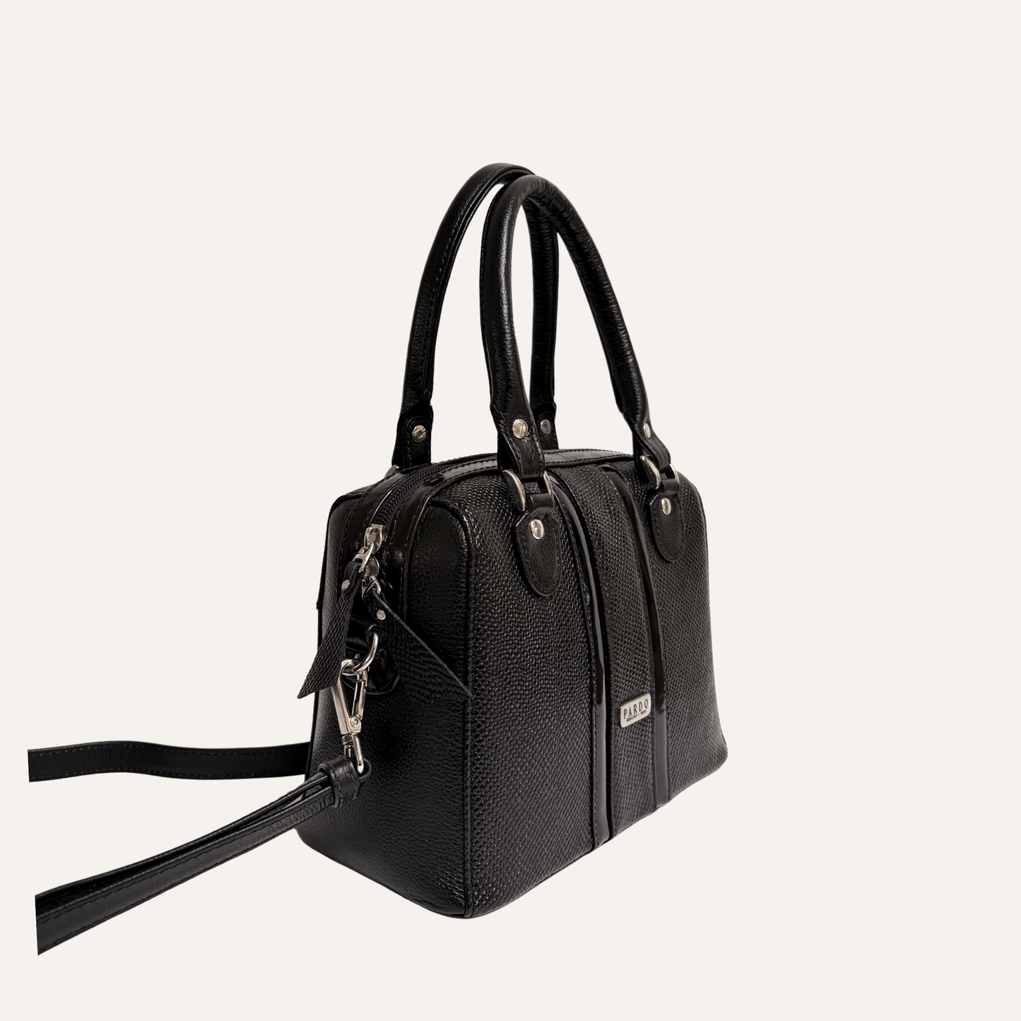 Mini baul franjas negro