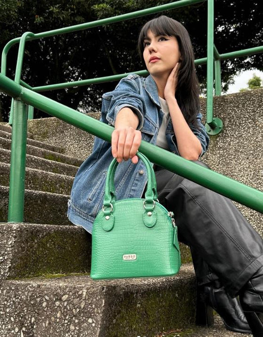 Mini cartera domo verde