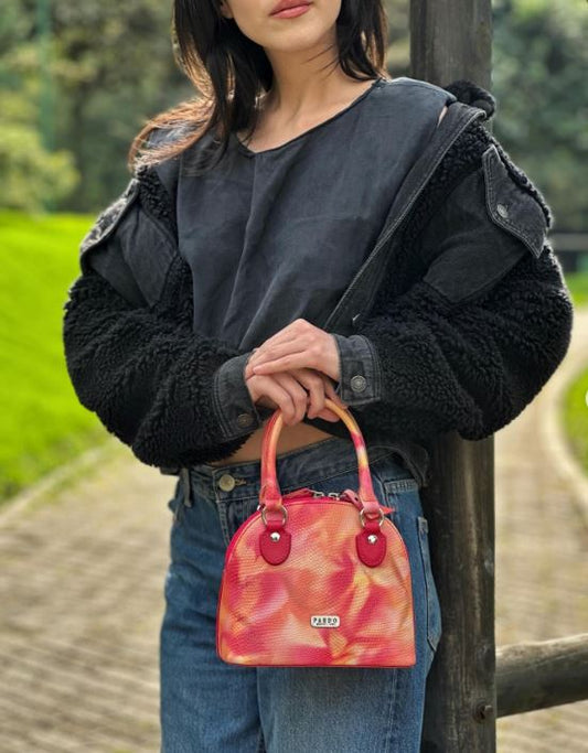 Mini cartera domo salmon marmolado