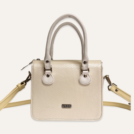 Cartera compartimientos beige
