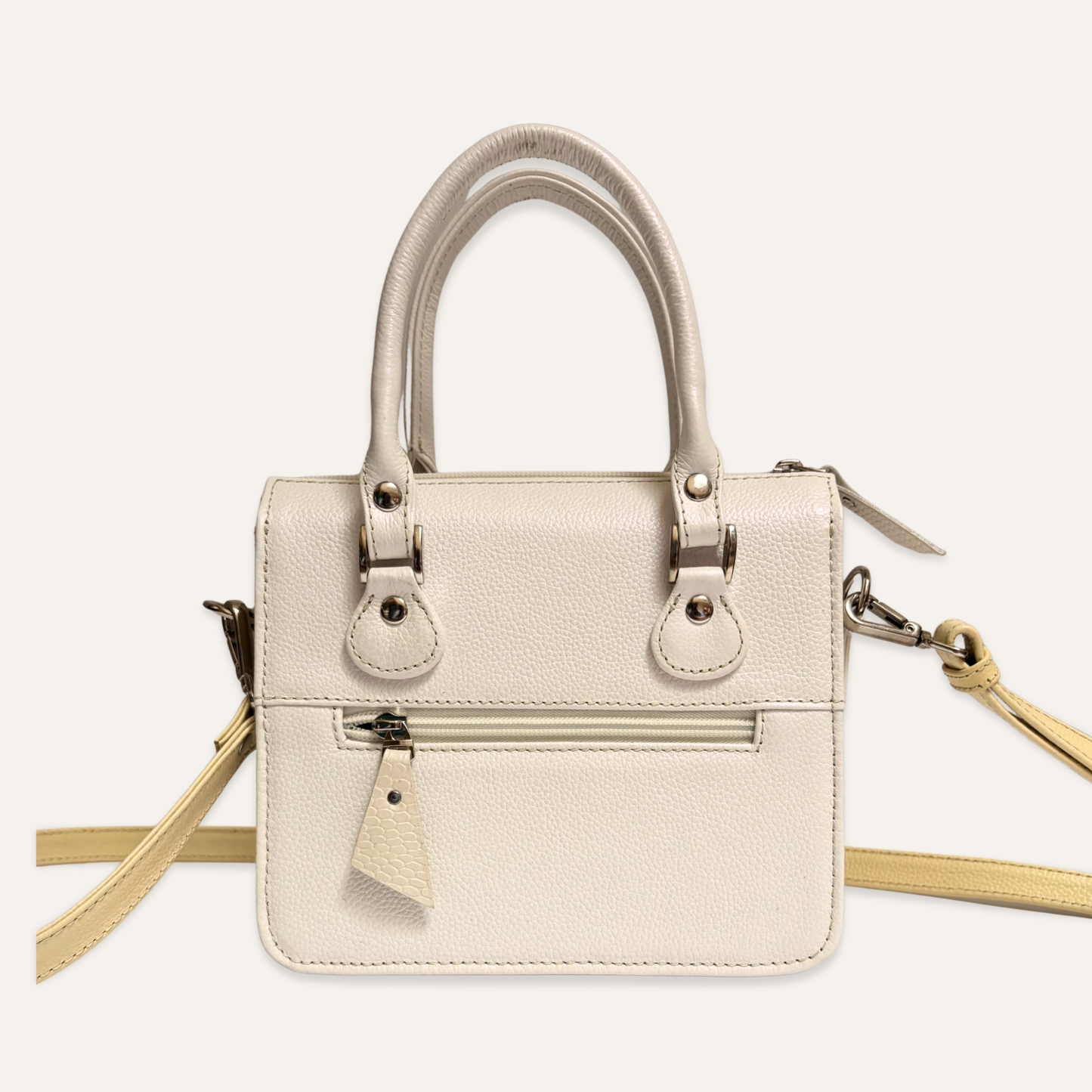 Cartera compartimientos beige