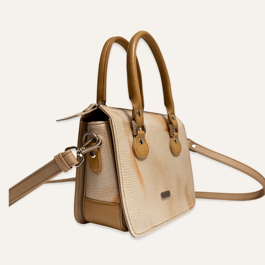 Cartera compartimientos beige camuflado