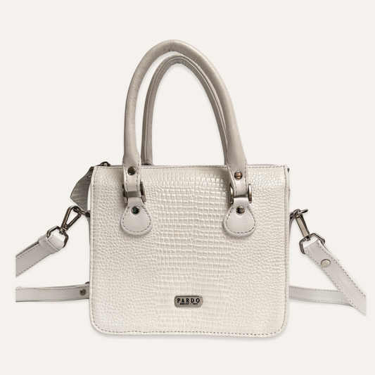 Cartera compartimientos blanco