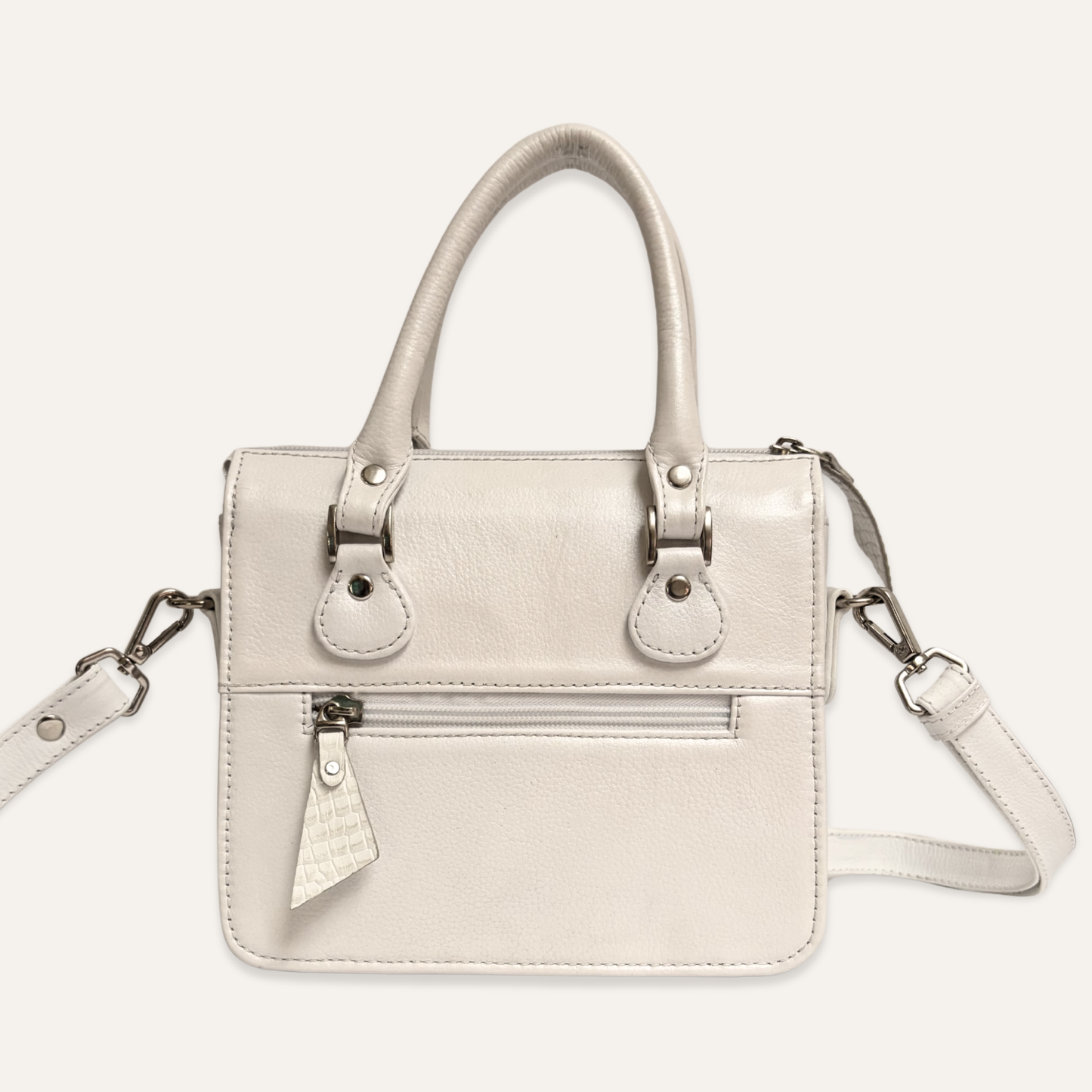 Cartera compartimientos blanco