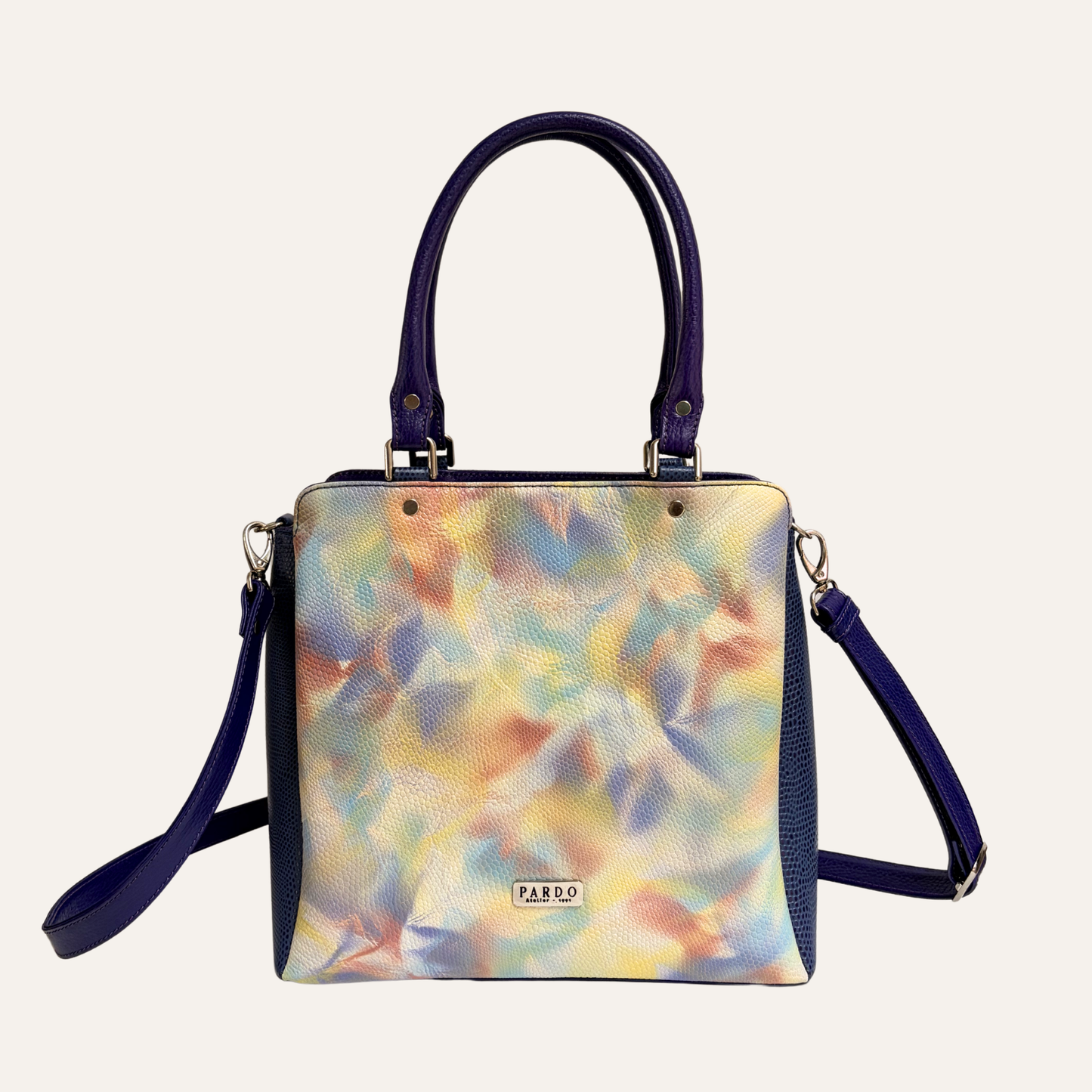 Tote multifuncional lila marmolado