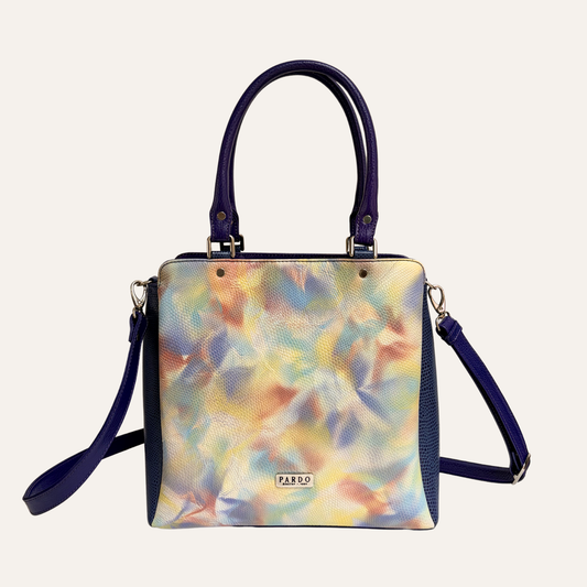 Tote multifuncional lila marmolado