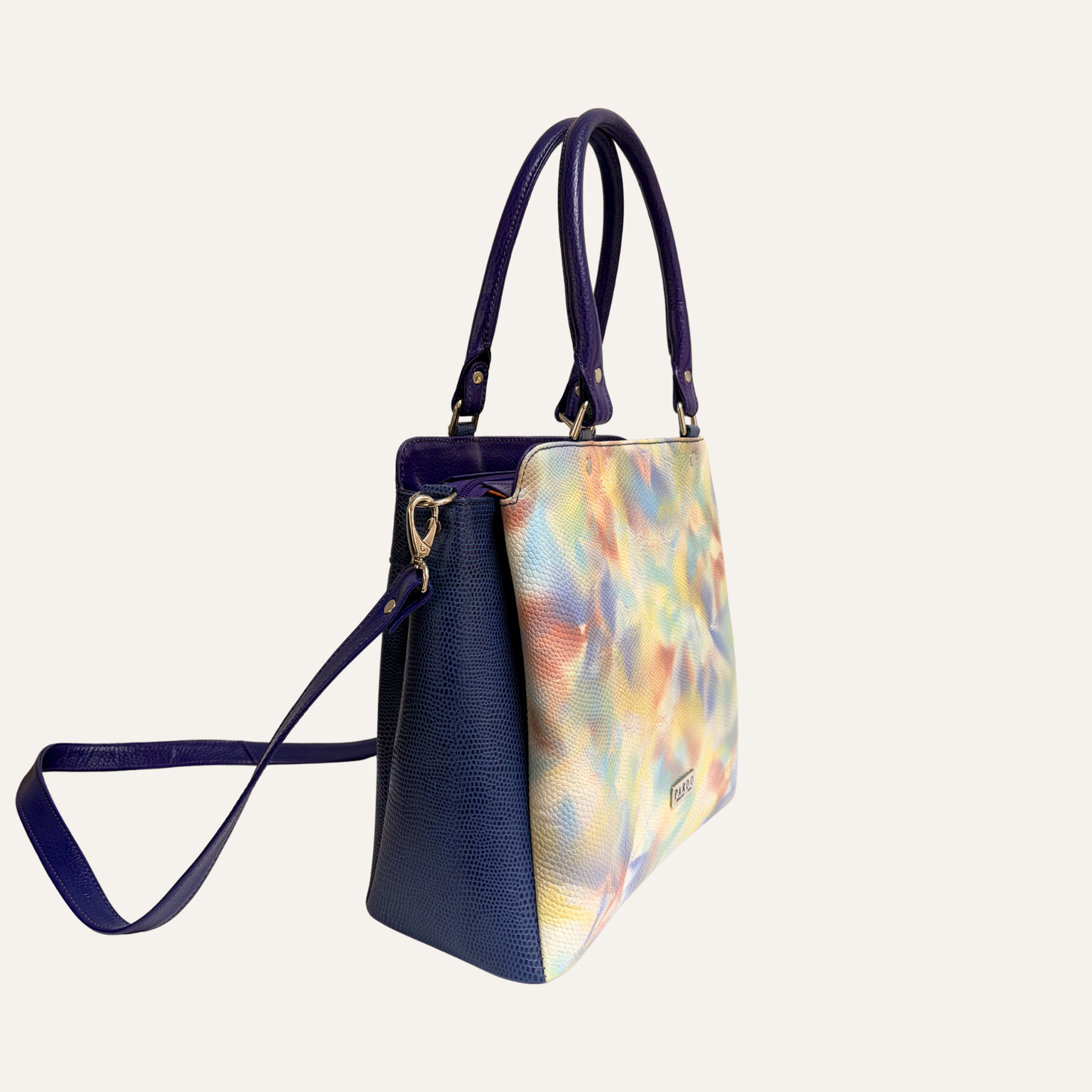 Tote multifuncional lila marmolado