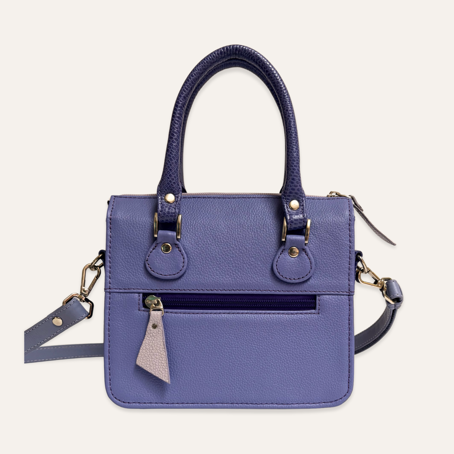 Cartera compartimientos lila