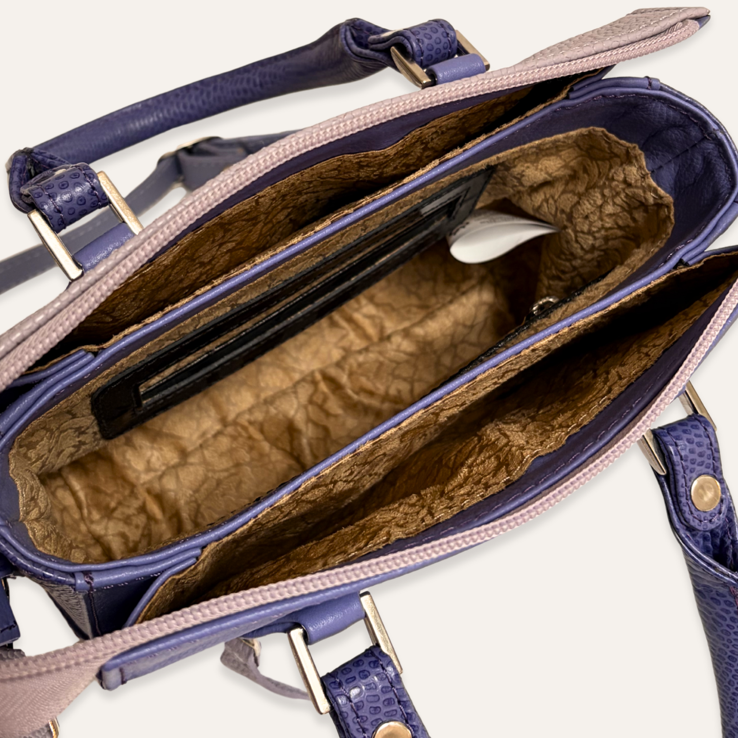 Cartera compartimientos amarilla