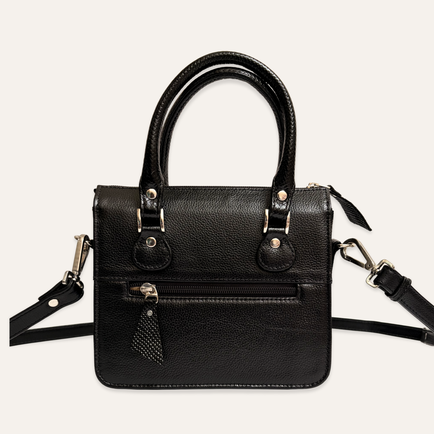 Cartera compartimientos negra
