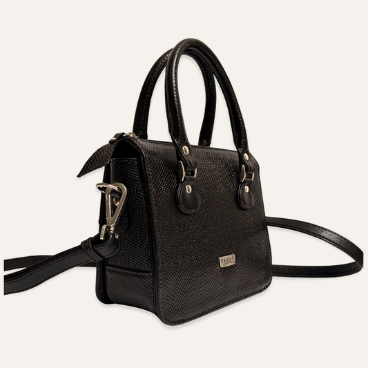 Cartera compartimientos negra