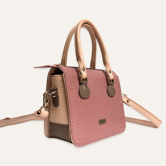 Cartera compartimientos rosa