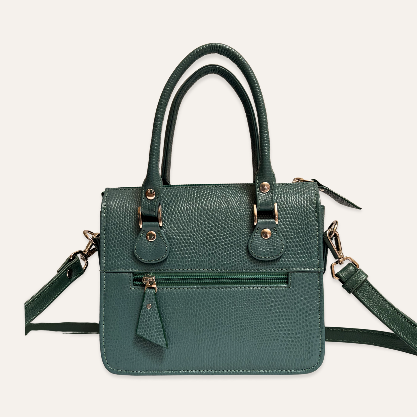 Cartera compartimientos verde