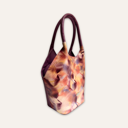 Canasta grande morada camuflada