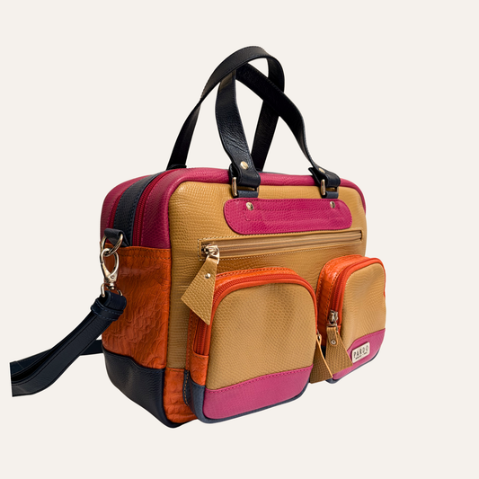 Maletin bitacora combinado fucsia