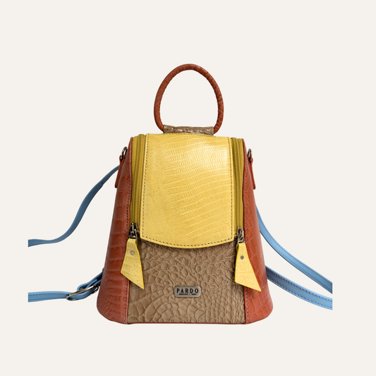 Mini morral doble cremallera amarillo