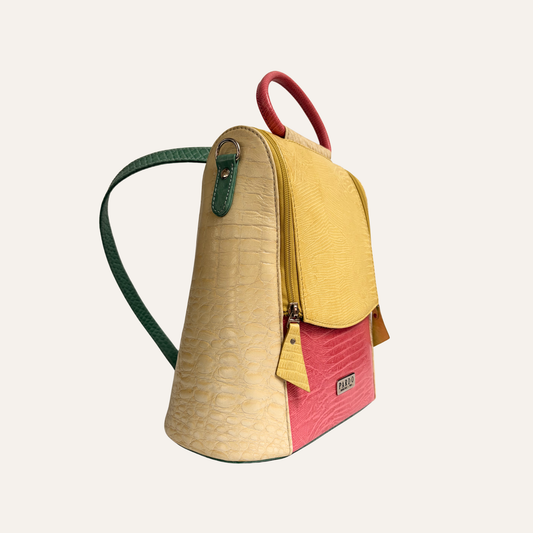 Morral doble cremallera amarillo