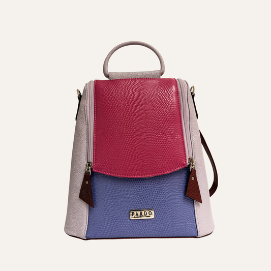 Morral doble cremallera fucsia
