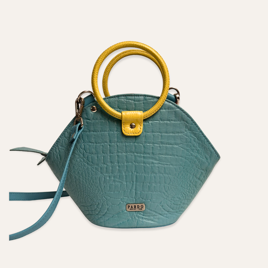 Cartera aura azul