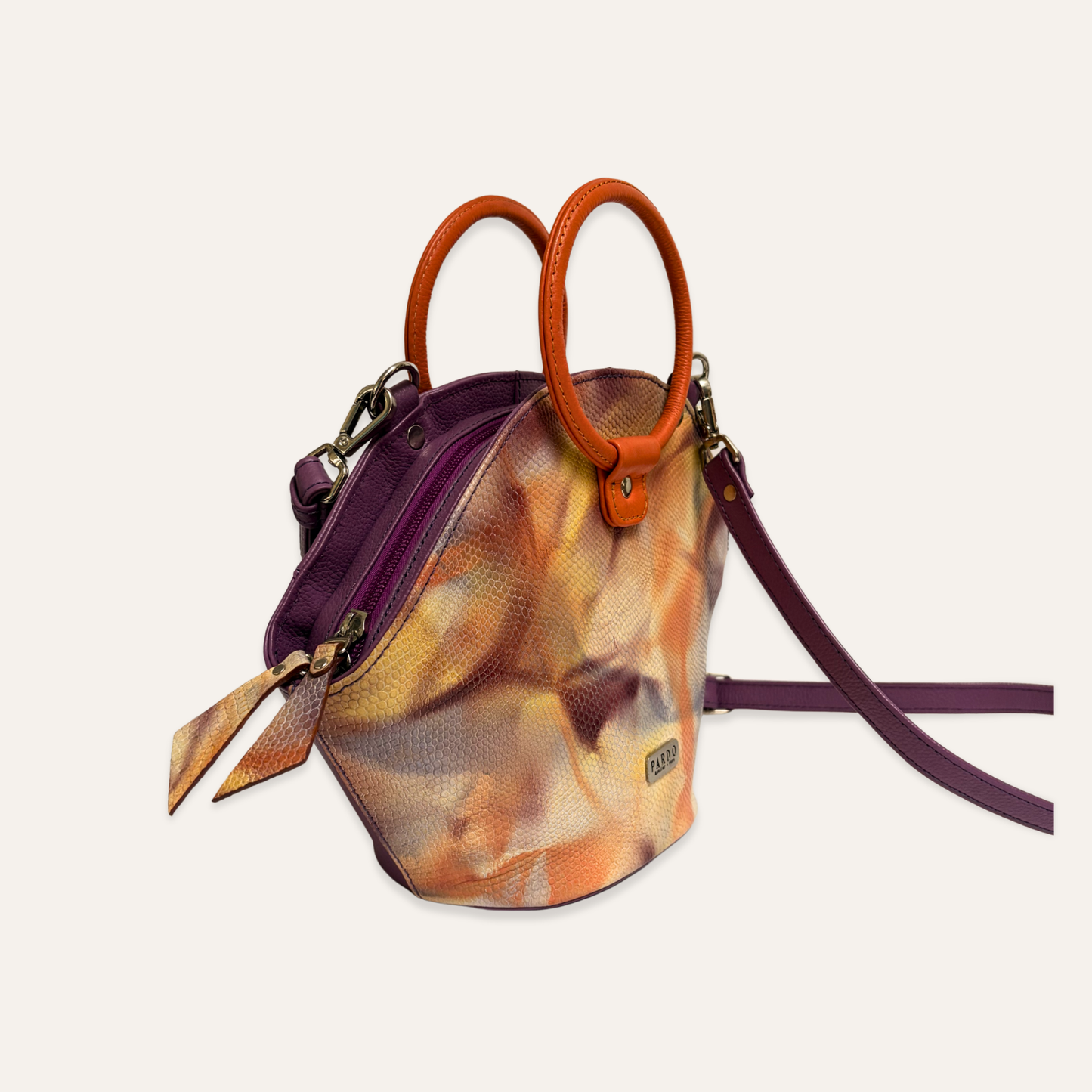 Cartera aura morado camuflado