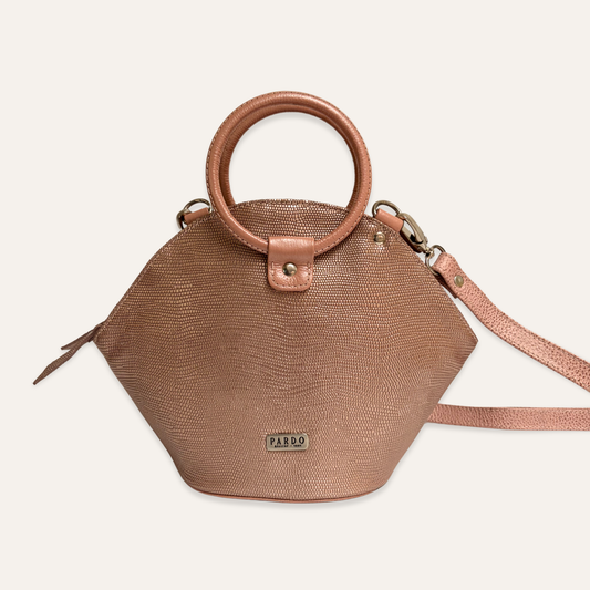 Cartera aura morado rosa metalizado
