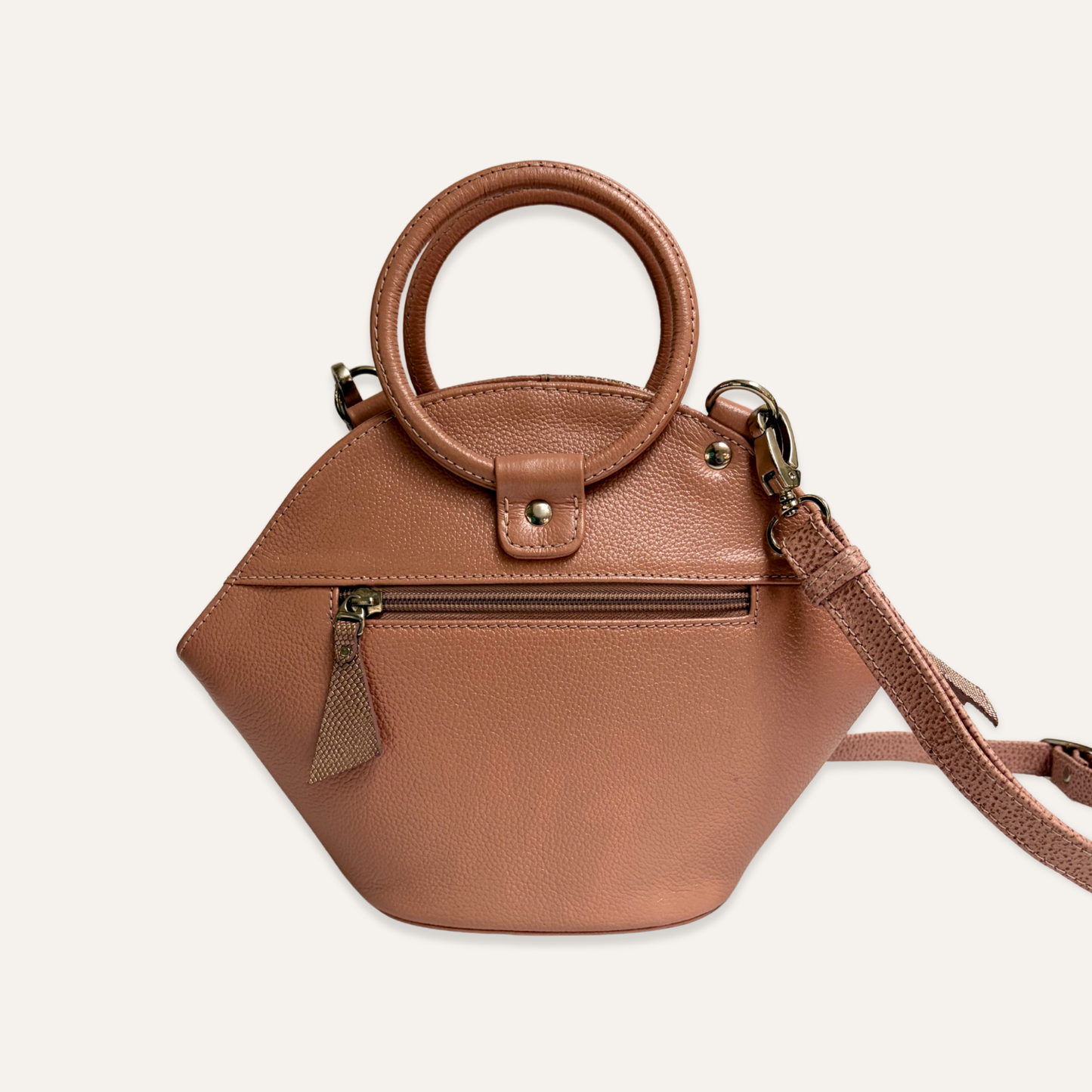 Cartera aura morado rosa metalizado