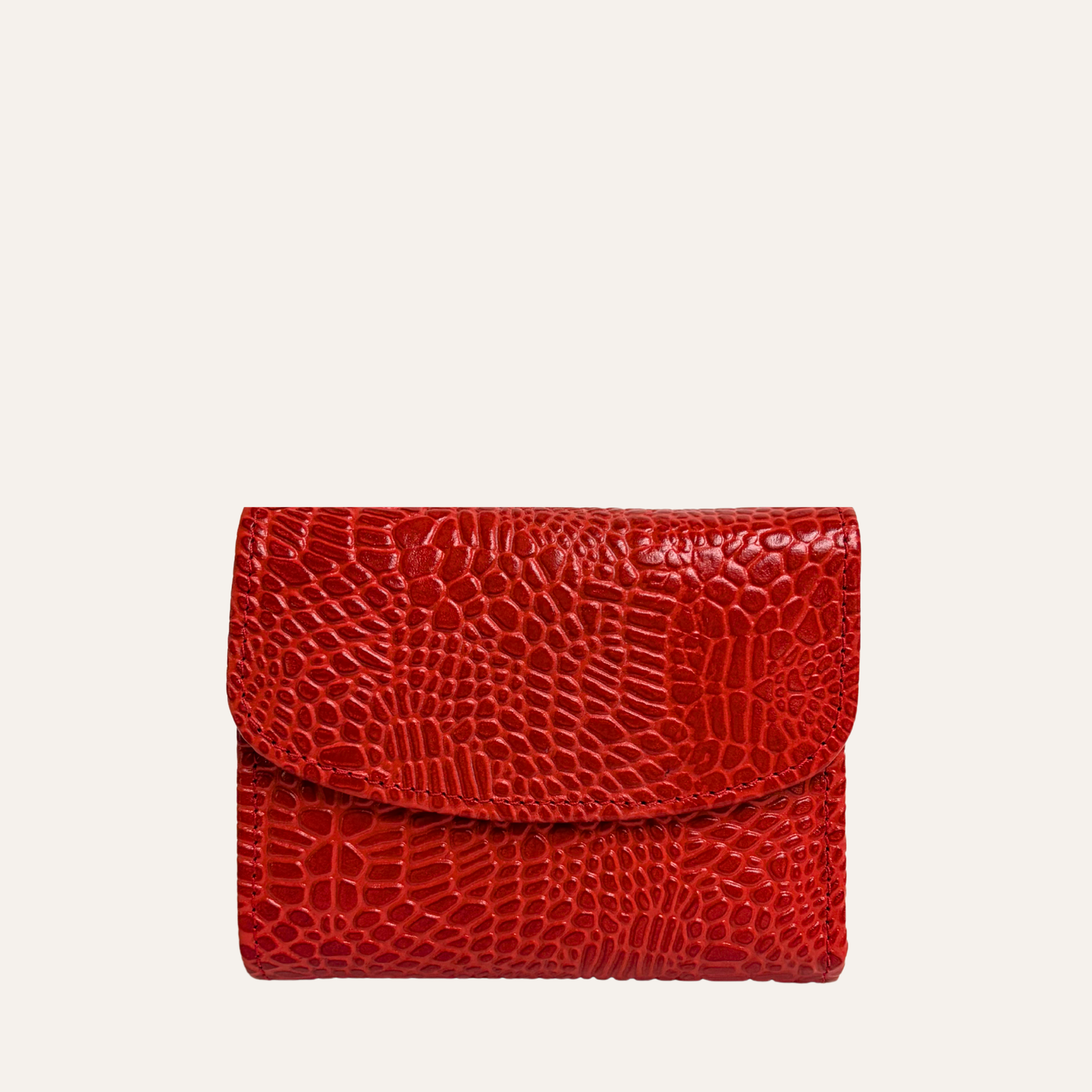 Billetera compacta ruby red