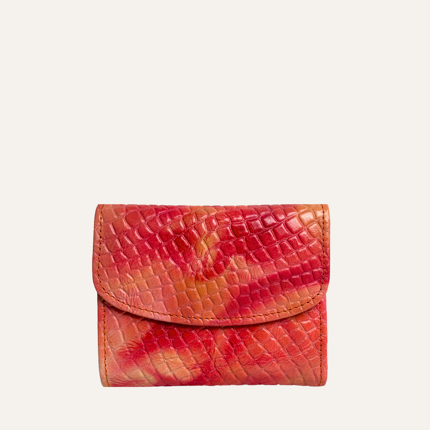 Billetera compacta salmón marmolado