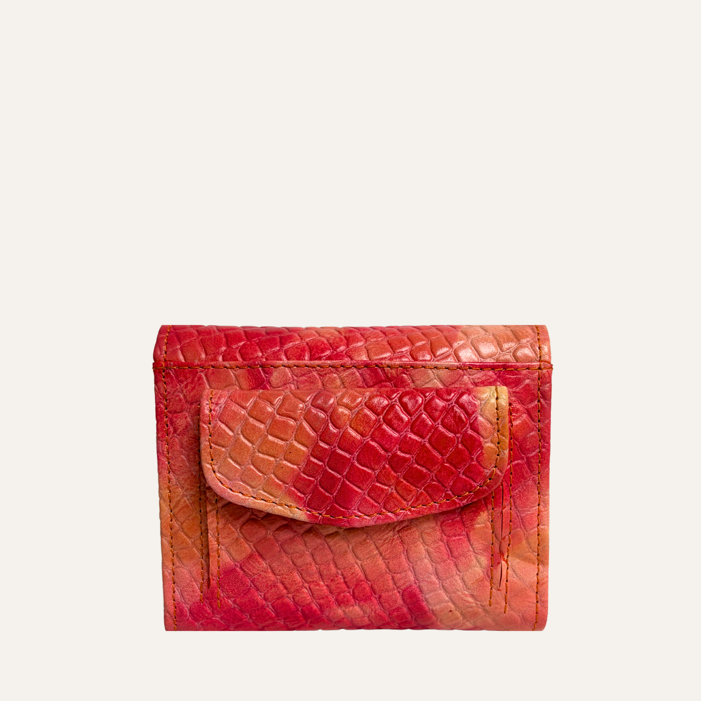 Billetera compacta salmón marmolado