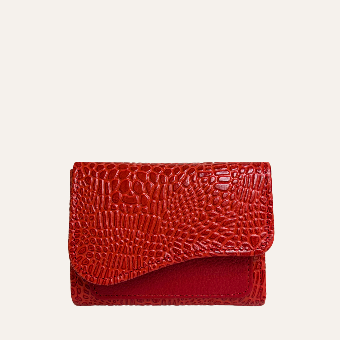 Billetera pequeña rojo carey