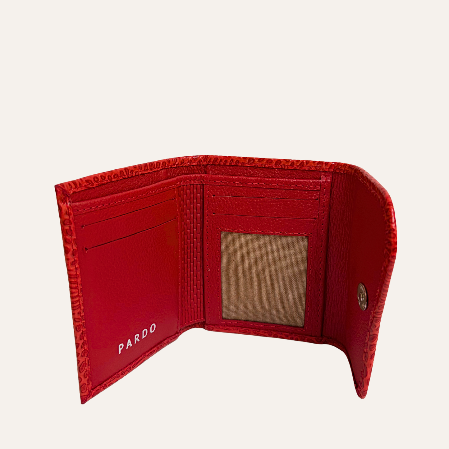 Billetera pequeña rojo carey