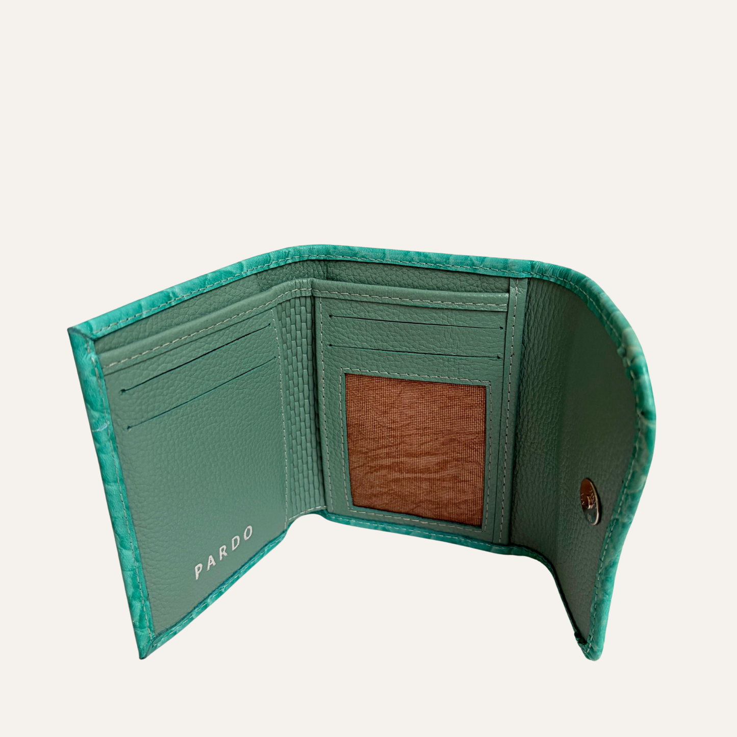 Billetera pequeña verde menta