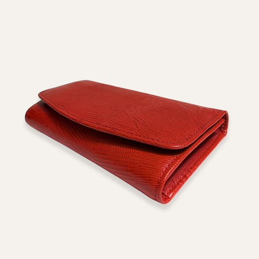 Billetera larga roja