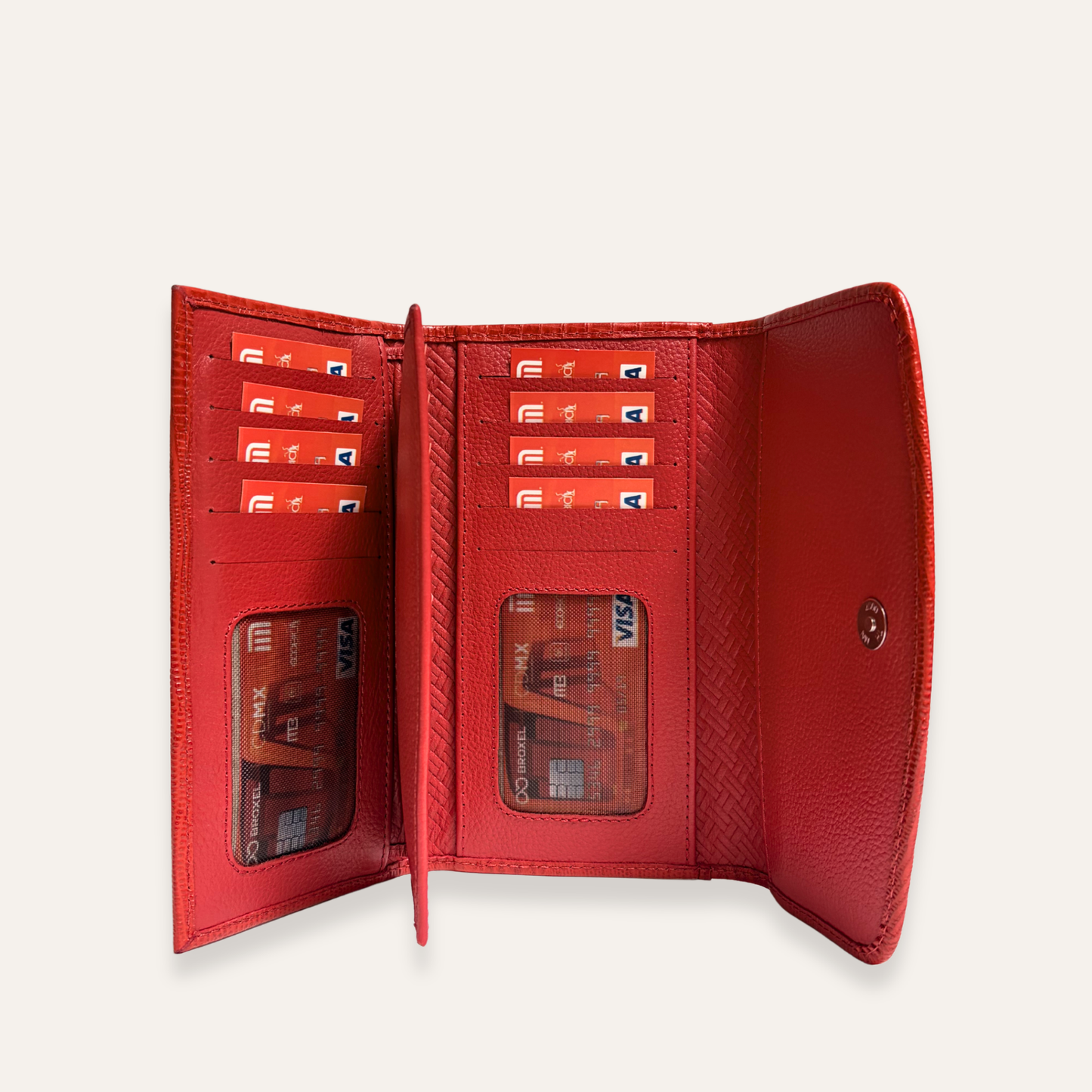 Billetera larga roja